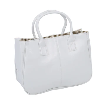 

Fashion Woman Ladies Class PU Leather Satchels Tote Purse Bag Handbag - white