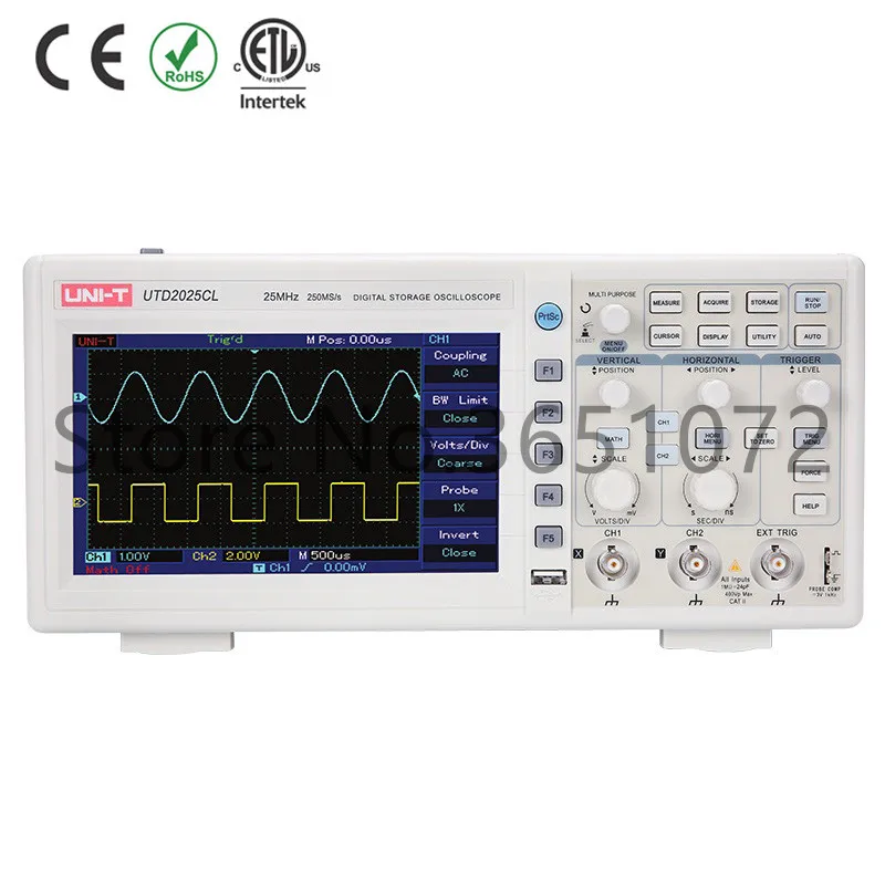 

UTD2025CL 25MHz Digital Storage Oscilloscope