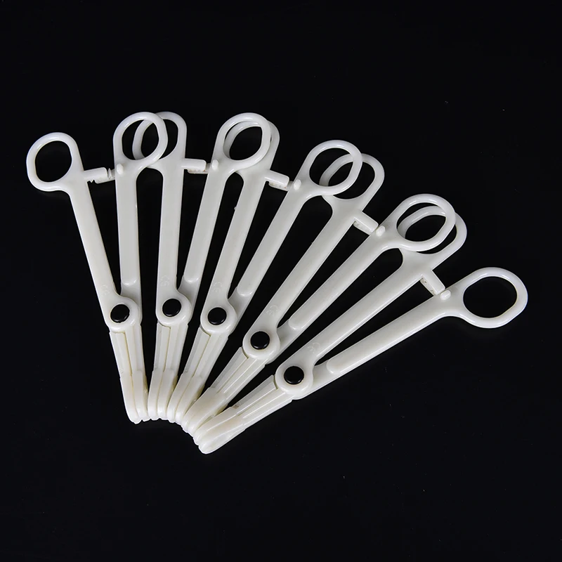 Profession Plastic Disposable Body Piercing Plier Round Open Clamp Body Ear Lip Navel Nose Tongue Piercing Forcep Tool