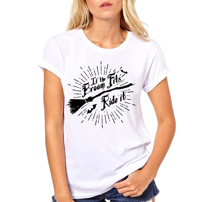 Женская одежда с изображением ведьмы метлы из мультфильма Hocus Pocus на Хеллоуин