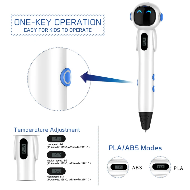 Оптовая продажа новая 3d ручка weiyu RP500A для печати DIY с поддержкой нити ABS/PLA 1 75 мм