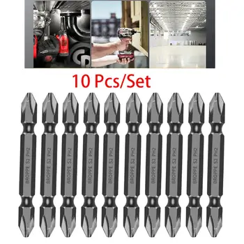 

10pcs 65mm PH2 Magnetic Electric Phillips Double Ended Screwdriver Bits 1/4" Hex 19QB