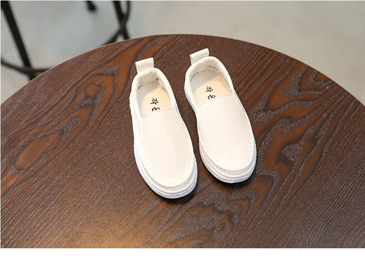 Spring New Children's Peas Shoes Children's Boys and Girls Leather Shoes Lazy Single Shoes