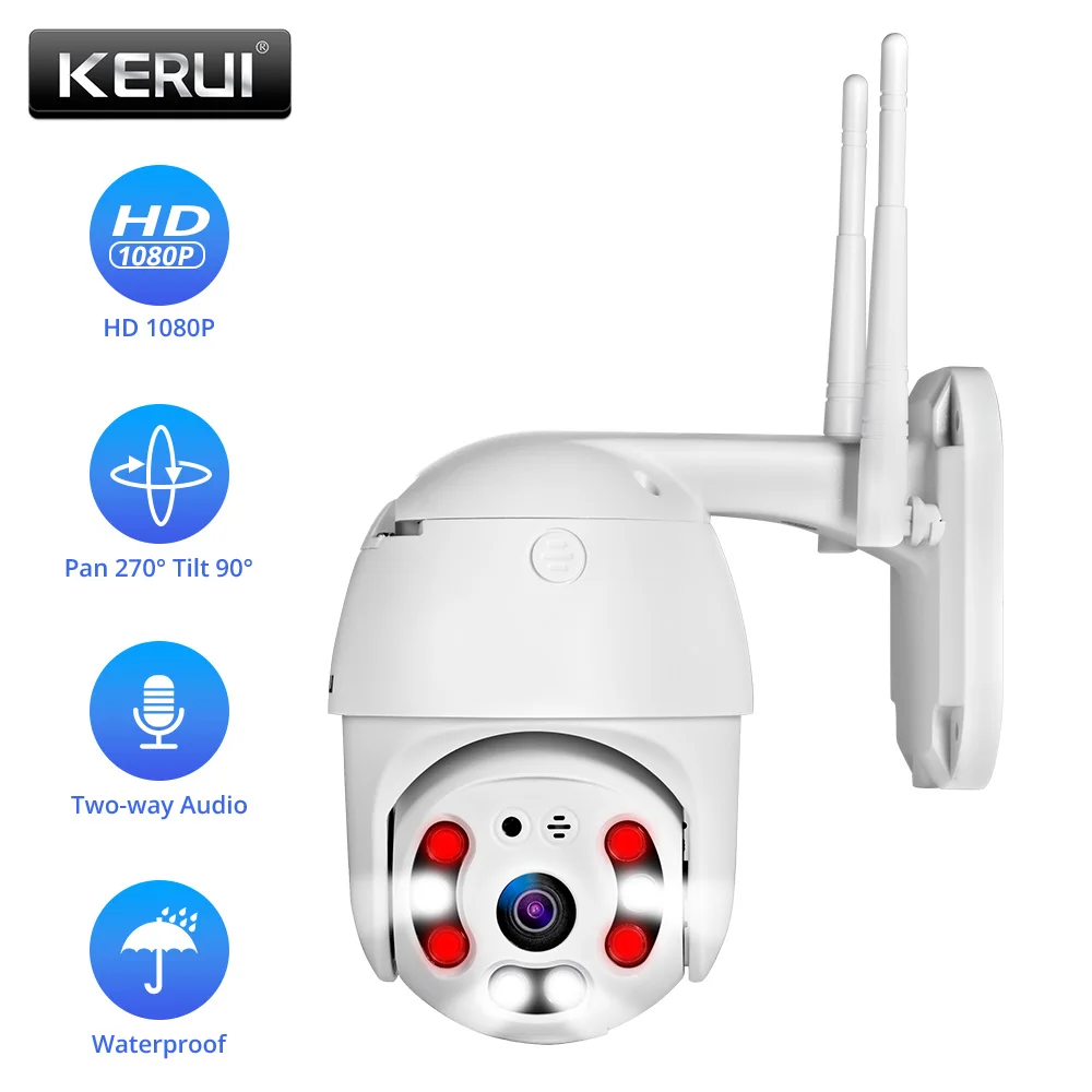 

KERUI Outdoor Waterproof Wireless CCTV IP Camera 1080P WIFI Dome Camera Home Security Alarm System Night Vision Remote Monitor