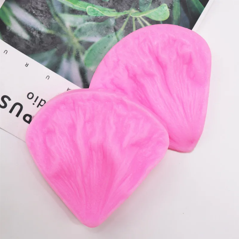2 шт./компл. 3D из розовых лепестков для Форма силиконовый Fondant(сахарная) Формочки в виде цветка пиона листик для торта украшения инструменты подходит для полимерной глины