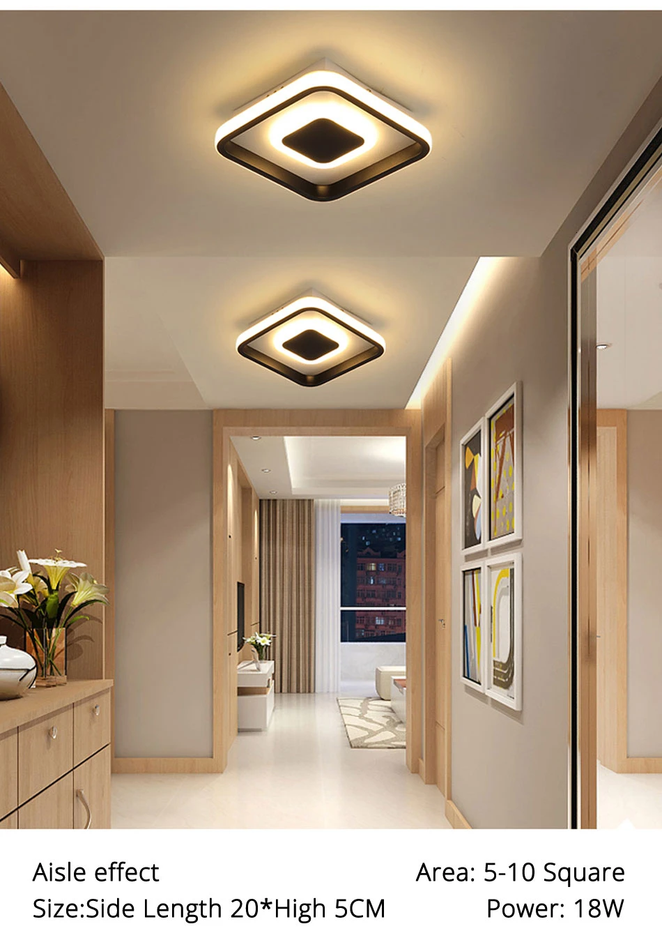 Модные Современные светодиодные потолочные лампы для прихожей, кабинета, гостиной, внутреннего освещения 16-18 Вт