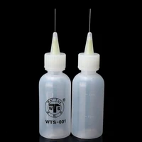 Bouteille de colophane en plastique à pointe d'aiguille de 50ml, liquide de nettoyage, distributeur d'huile d'alcool, nettoyeur de bouteilles à main en plastique, réparation de bricolage 5