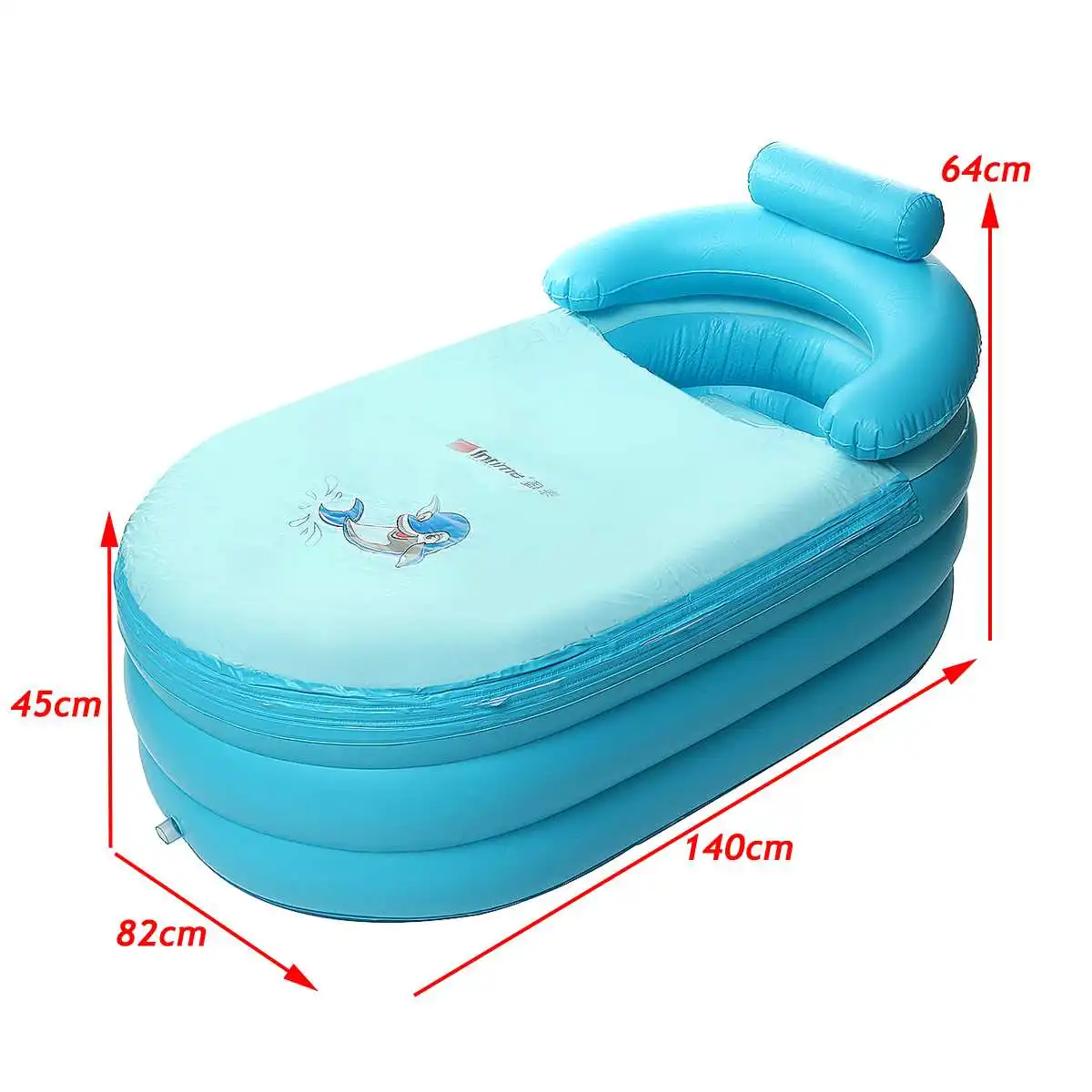 Folding Portable Bathtub with Air Pump SPA Household Inflatable Tub Environmental PVC Foldable Inflatable Bathtub for Adults
