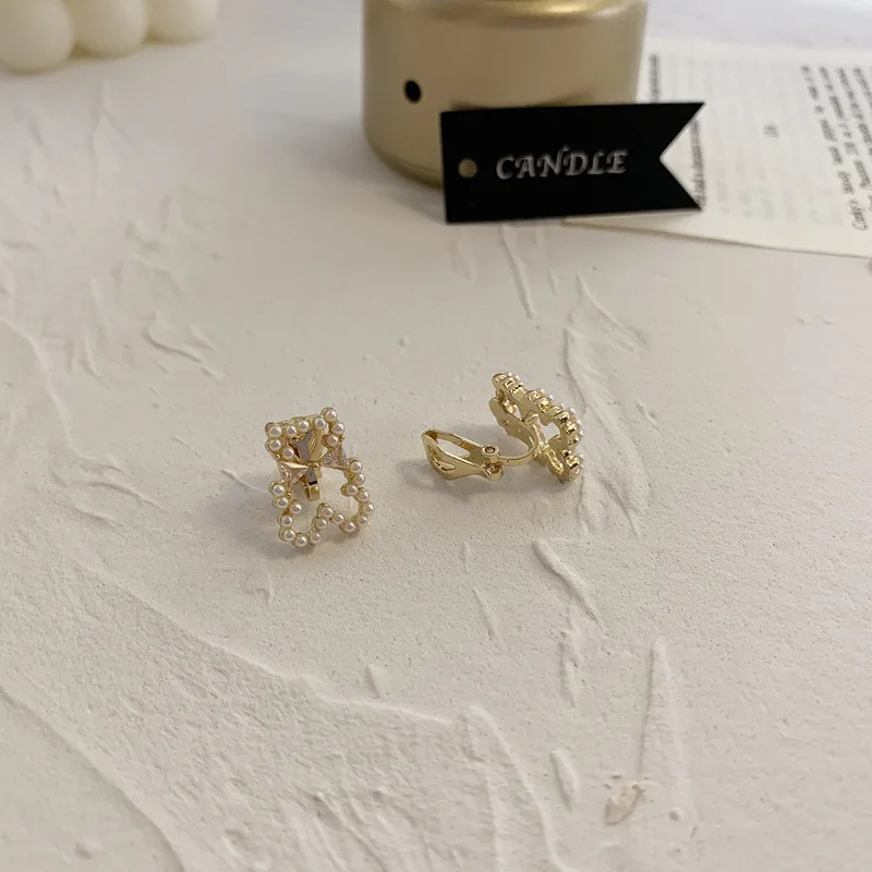 Bear Cub Earring No Hole Ear Clips Without Piercing Minimalist Earrings Jewelry