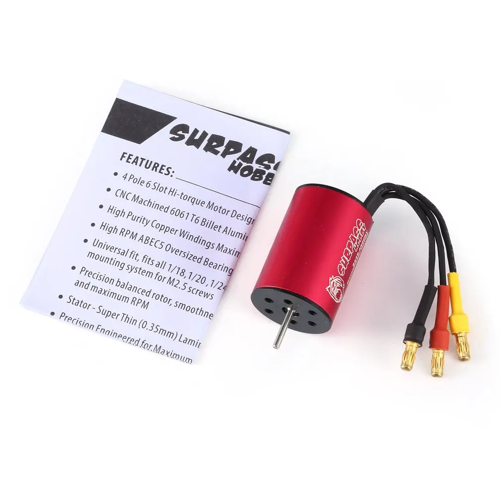 

SURPASSHOBBY KK 2435 4500KV/4800KV Brushless Motor 2S for Traxxas/HSP 1:16,1:18 RC Drift Racing Climbing Off-road Car Sensorless