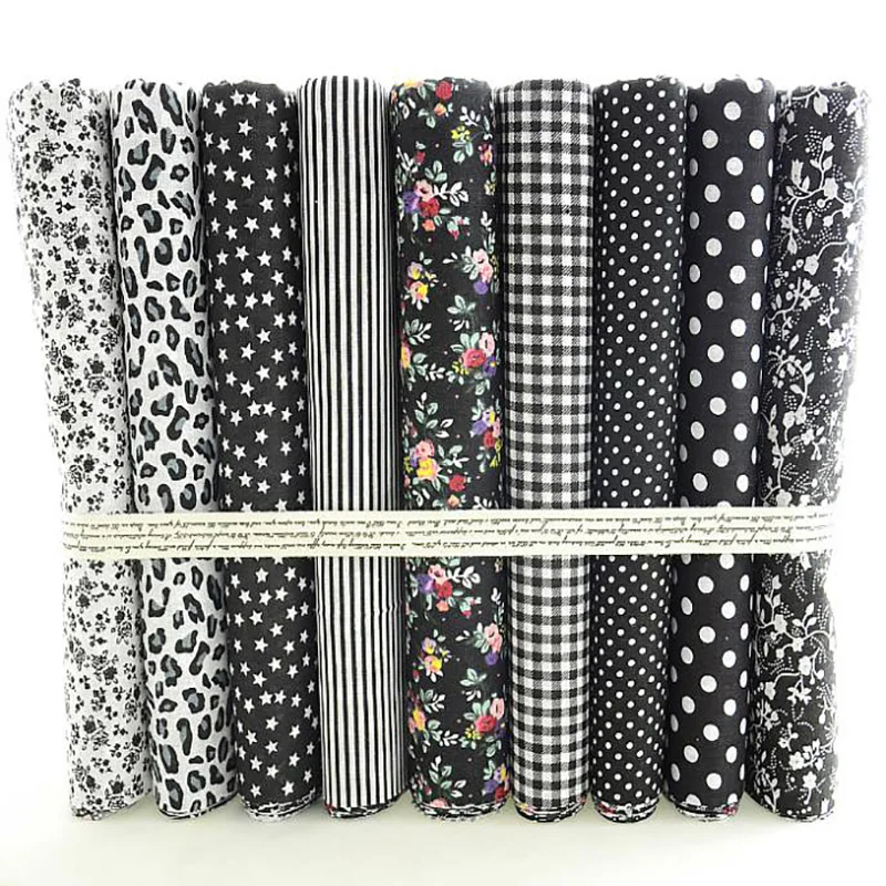 Booksew 9 шт./лот 50 см x Telas хлопковая ткань De Algodon Para Лоскутная фиолетовая Цветочная