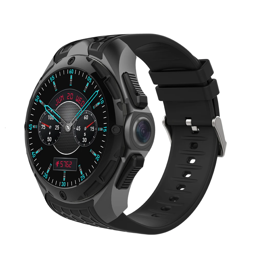 KingWear KW68 спортивные Смарт-часы для мужчин телефон Android 7,0 четырехъядерный 2,0 МП камера gps модные часы умные часы подарок - Цвет: Black