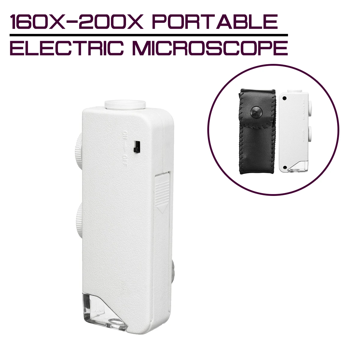 Adjustable Portable Electric Microscope 160X 200X Battery Powered LED