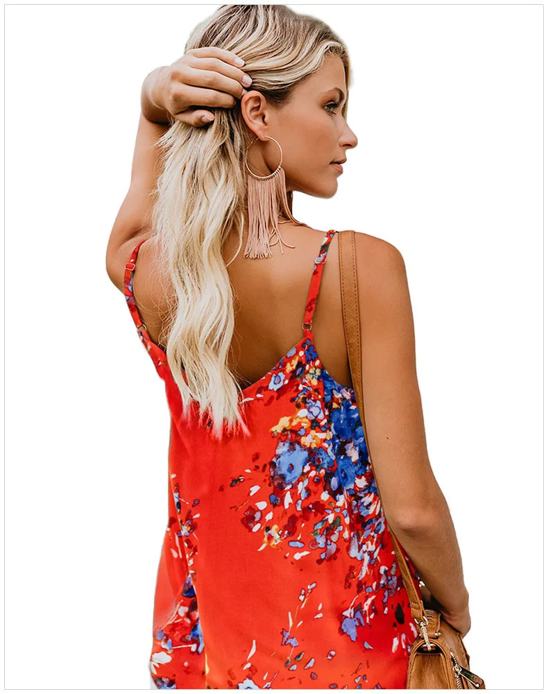Fashion Women's Sleeveless Shirt Top Casual V-neck Buttoned Tank Top Summer Sleeveless Shirt Women's Shirt