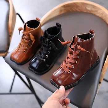 

Winter Boots for Girls Children's Short Boots Autumn Boys Girls Cotton Shoes Toddler Shoes Flat Warm Kids Martin Boots E174