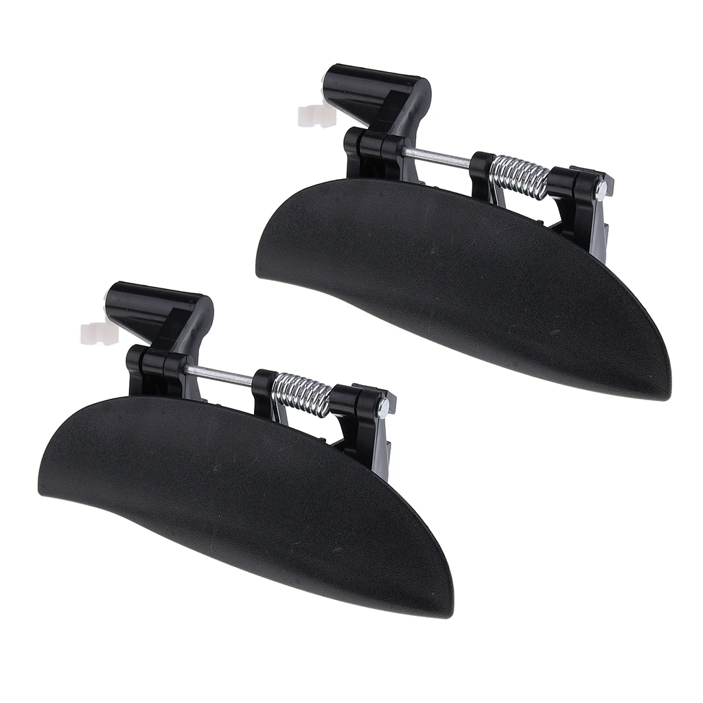 2 Pieces Car Front Exterior Door Handles Set for Hyundai Amica Atos, Black