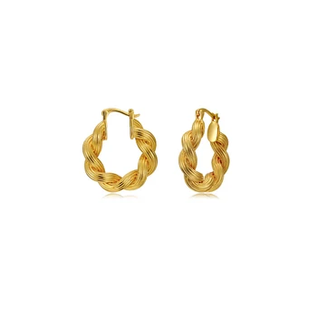 

Retro Personality Twist Twist Circle Earrings High-Grade 2020 Earring Earring Female Tide
