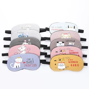 

Cute kitten Print Sleeping Eye Mask Padded Shade Cover Travel Relax Aid Blindfolds Polyester Sleeping Eye Patch YZ-18