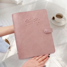 2021 agenda diário pessoal organizador capa de couro do plutônio loose-leaf notebook substituível papel viajante notepad artigos de papelaria suprimentos