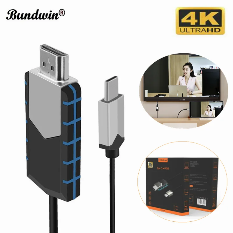 Кабель 3dwin 4K Full HD type C к HDMI TC03 мгновенный Проецирование подключение сотового