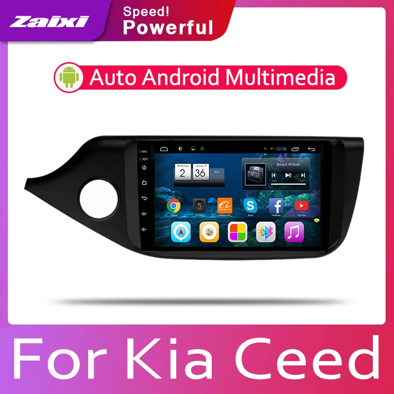 ZaiXi 2din автомобильный мультимедийный Android Авторадио автомобильный проигрыватель с радио и GPS для Kia Ceed 2012~ Bluetooth WiFi Зеркало Ссылка Navi