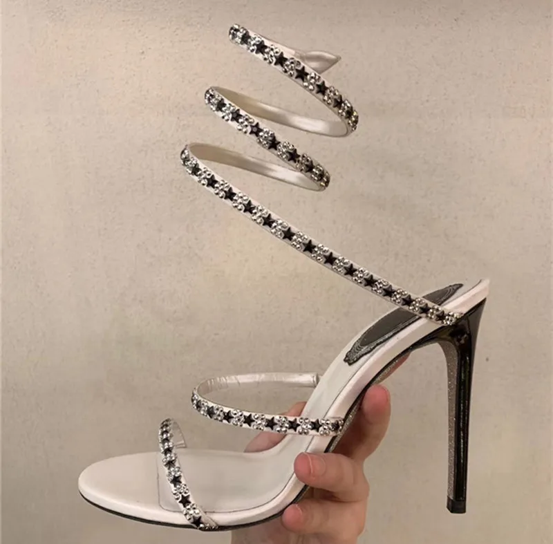 

Chic High Heels Sandals Women 2020 Ankle Strap Shoes Women Twining Sandalias Mujer Gladiator Sandalia Feminina Sexy Buty Damskie