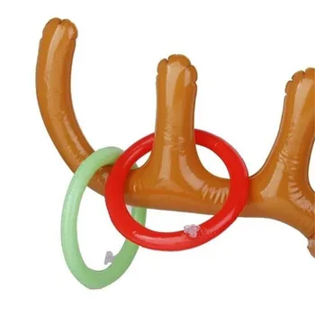 

Reindeer Antler Christmas Toy Inflatable Reindeer Christmas Hat Antler Ring Toss Party Game Toys EIG88
