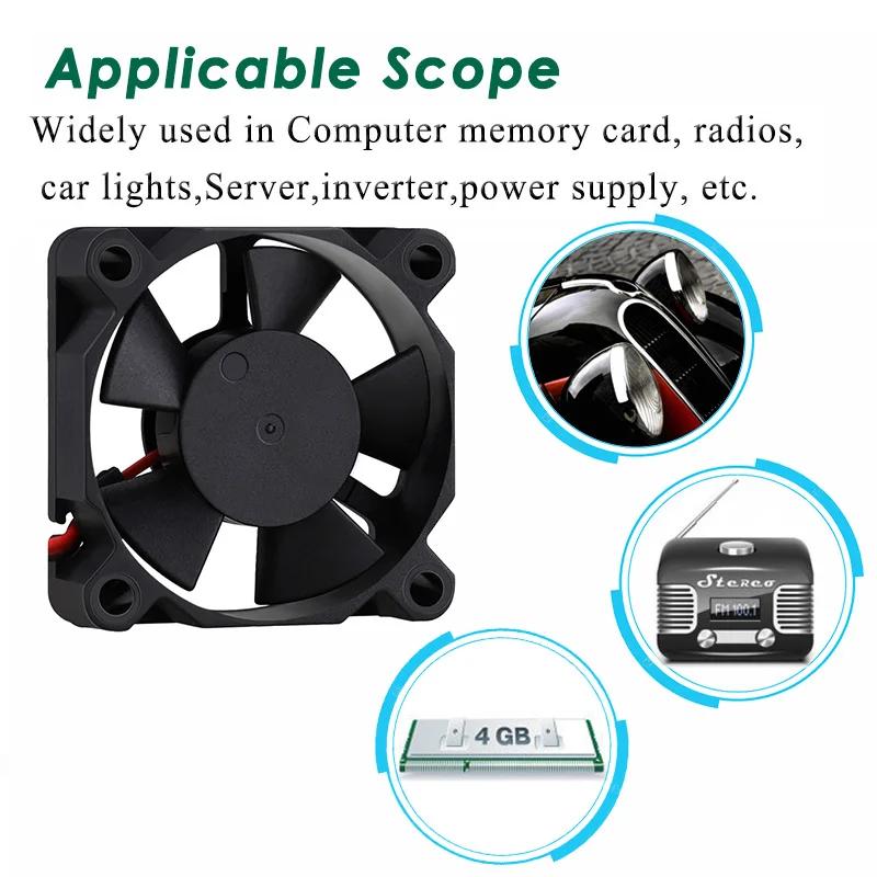 Gdstime-mini ventilador para resfriamento axial de 35mm