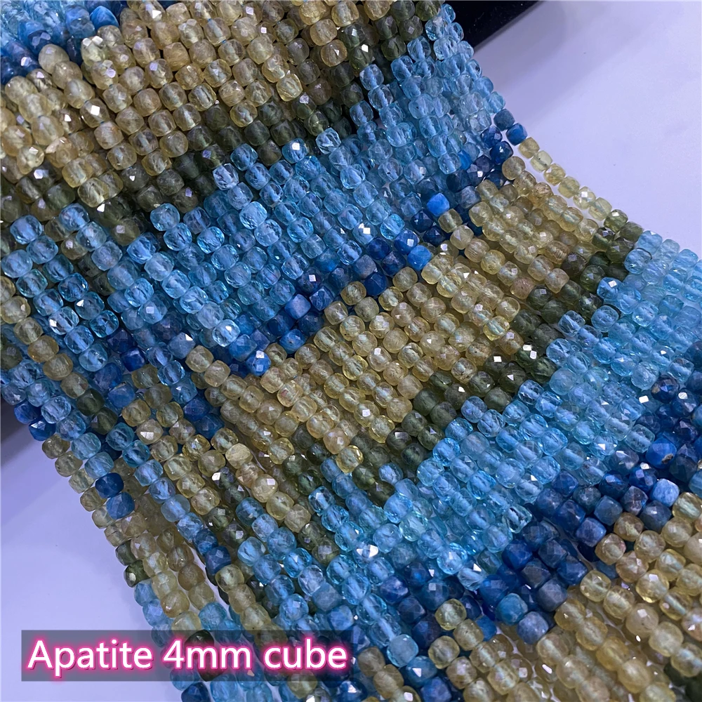 Wholesale Natural Stone Cube Faceted Beads accessories 4mm Tiny FashioneCharms Crystal DIY Gem Beads For Jewelry Making Bracelet