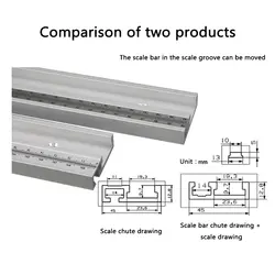 Т-треки из алюминиевого сплава со шкалой и направляющая для резки стопа и Т-образных клещей бар трек маршрутизатор стол пила для работы по