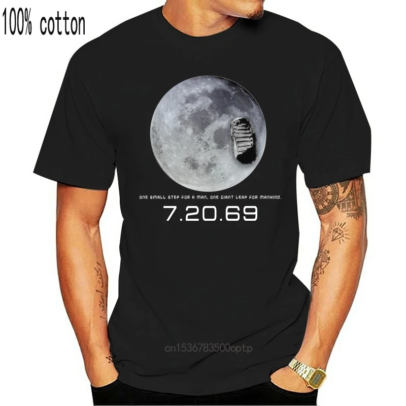 Astronaut Footprint on Moon Apollo 11 T Shirt tshirt july 20 1969 moon landing footprint buzz aldrin apollo | Мужская одежда