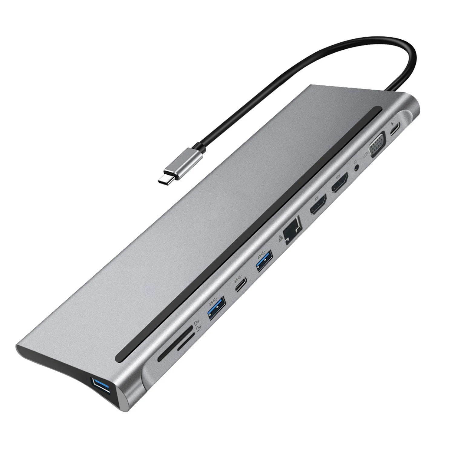 Док-станция для ноутбуков 12 в 1 Тип C 4K двойной HDMI RJ45 Gigabit Lan PD | Компьютеры и офис