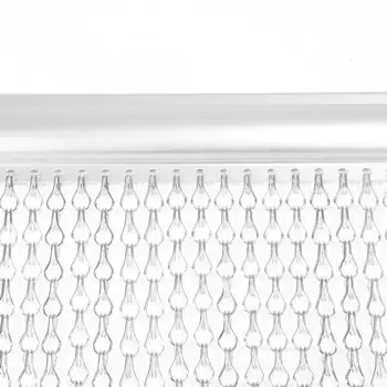 

New 90*214.5cm Aluminium Metal Chain Strip Curtain Fly Pest Insect Control Decoration Door Screen Roller Blind Curtain Connector