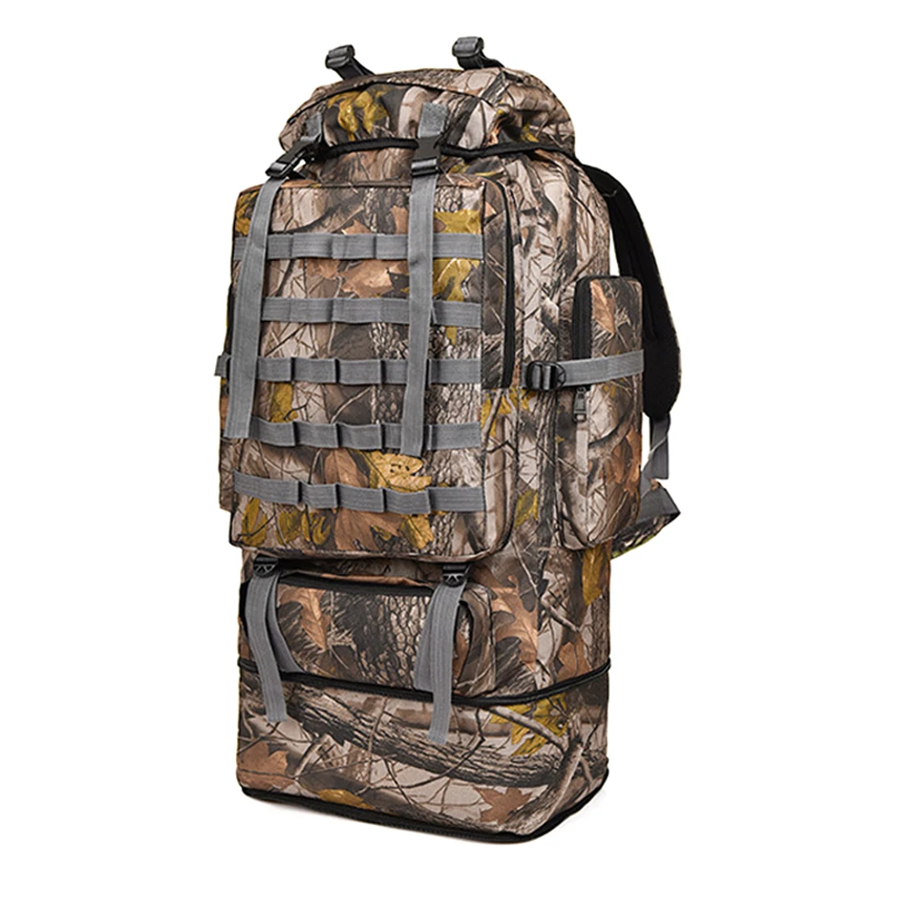 Grey 100L открытый тренировочный охотничий рюкзак Molle сумка для скалолазания сумка для выживания Диапазон Сумка для разведки треккинга рюкзак - Цвет: Grey