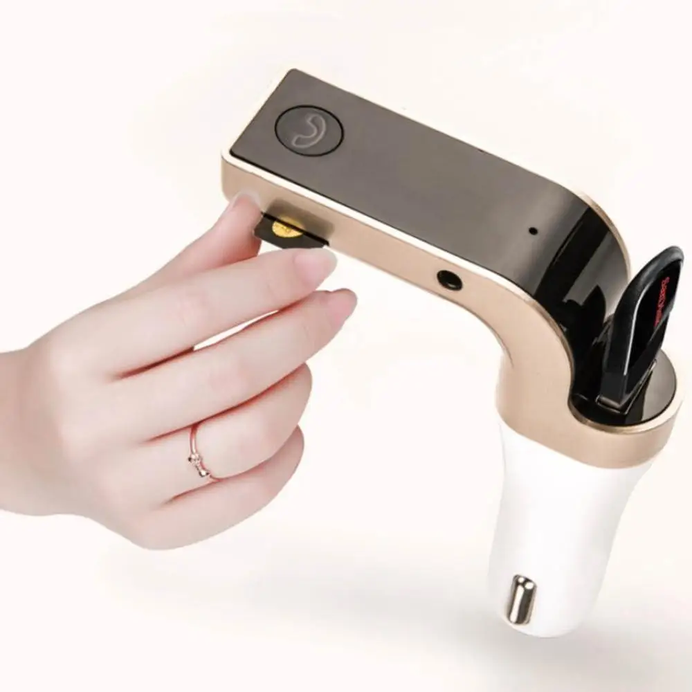 G7 автомобиля памяти Hands-free ЖК-дисплей дисплей 4 в 1 Bluetooth FM передатчик модулятор Автомобильный комплект MP3 плеер 2.1A точечное дымовое отверстие