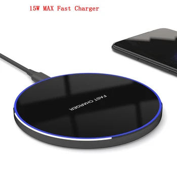 

15W MAX QI Quick Charging Wireless Fast Charger Usb c QC 3.0 10W Mobile Phone Station For iPhone 11 XS XR X 8 Samsung S10 S9