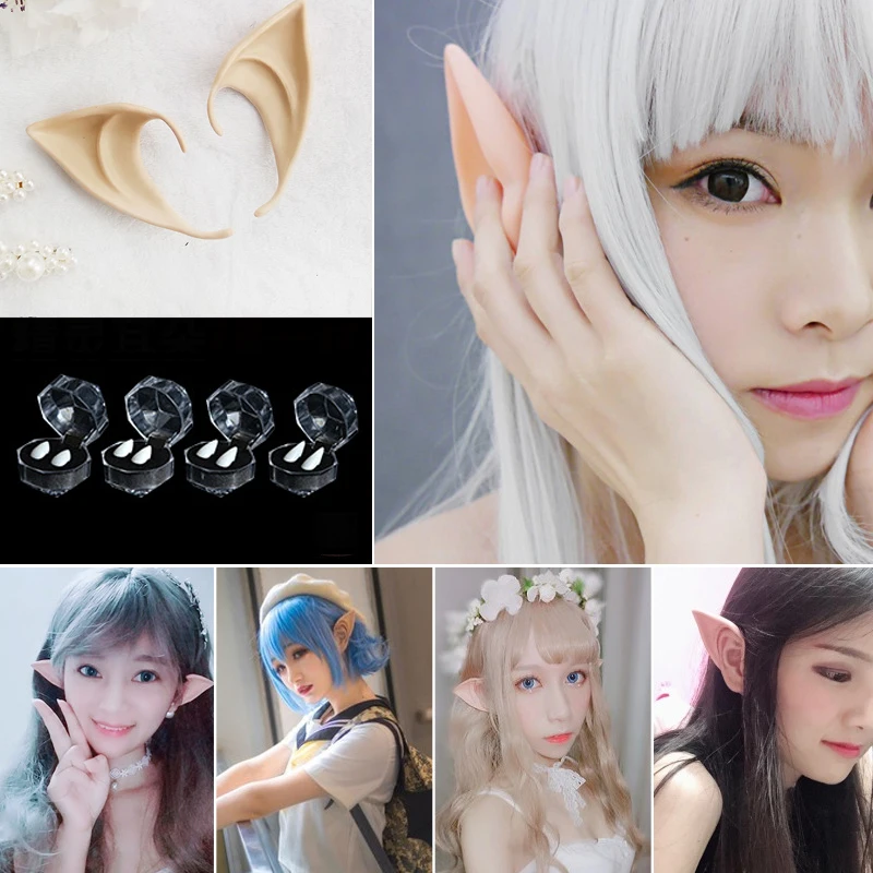 

Kid White Black Cat Ears With Bell Hair Clip Cosplay Party Fox Long Fur Costume Hair Clip Halloween Girl Toy Gift Hair Accessory