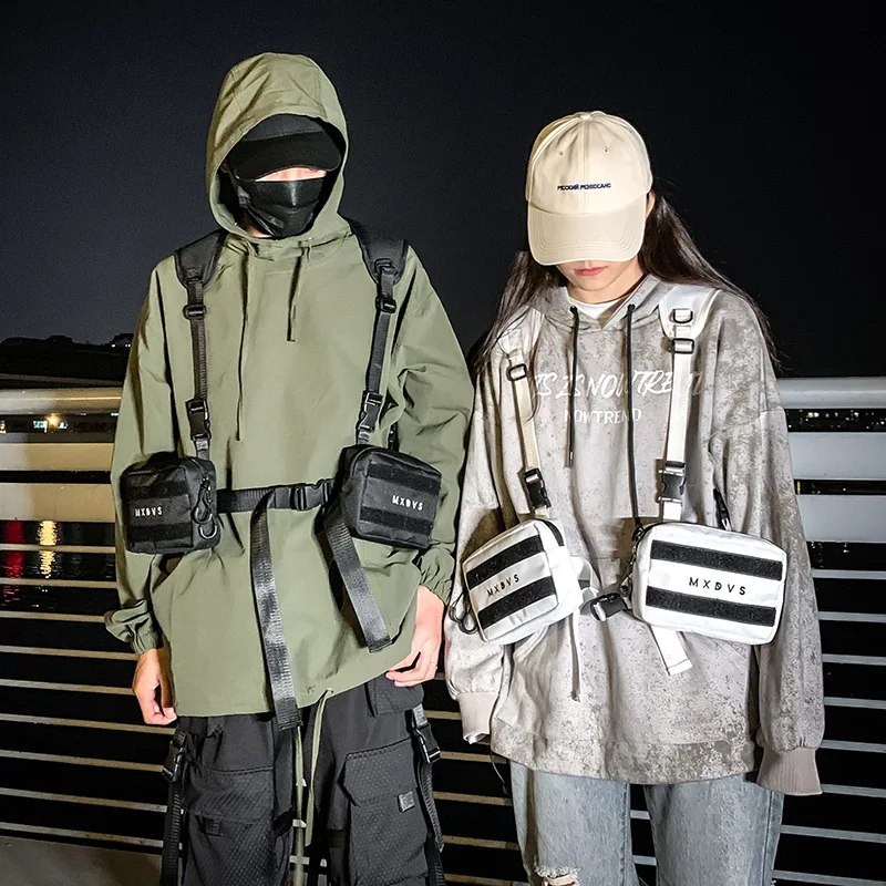 

Popular Brand Fashion Dark Function Wearable Waistcoat Bag Men's Origional Military-Style Multi-functional Tactical Shoulder Bag