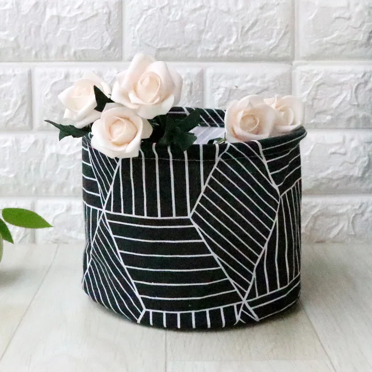 DIY Настольная корзина для хранения всякой всячины Нижнее белье коробка для хранения игрушек косметический ящик для хранения книг канцелярский контейнер корзина для белья - Цвет: Black Diamond