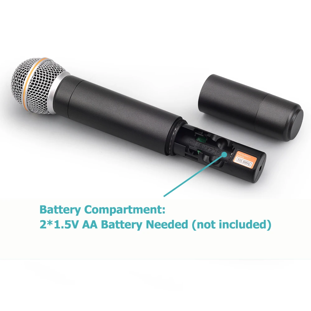 EYK E300 UHF Dual Channel 2 Metal Handheld Mic
