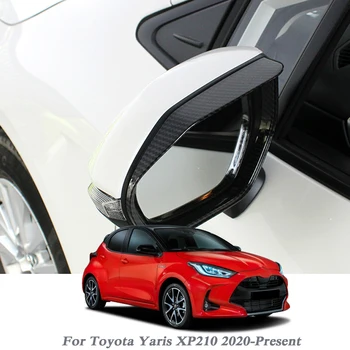 

2pcs Car Styling Sequin For Toyota Yaris XP210 2020-Present Car Rearview Mirror Rain Eyebrow Frame Trim ABS Exterior Accessory