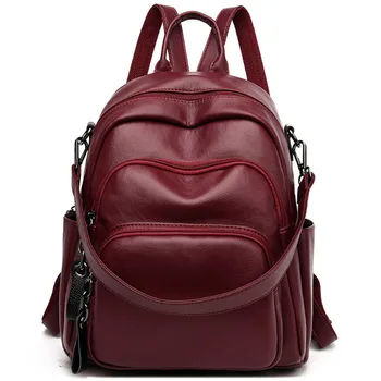

Luxury Women Backpacks Large Capacity Female Shoulder Bag Ladies Leather Travel Knapsack School Bag for Teenage Girls Sac A Dos