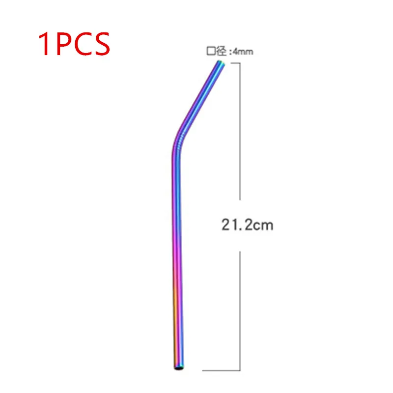 1/4/8 шт. Цвет Золото Нержавеющая сталь соломинкой Многоразовые Высокое качество 304 из нержавеющей стали металлическая соломинка - Цвет: G