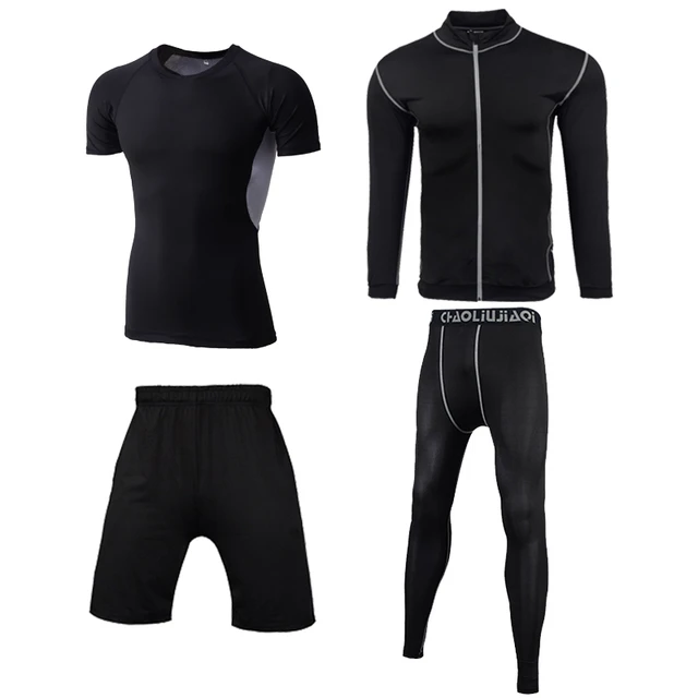 Men Sportswear Compression Sport Suits Quick Dry Running Sets Clothes Sports Joggers Training Gym Fitness Tracksuits Running Set Men sportswear 4-8