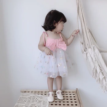 

fashion clothing Girls Cute little wings Dress 2020 New Little Wings Star Moon Small Strap Yarn Tutu Princess