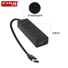 CHYI Мульти Usb 3,0 концентратор микро 4 порта Usb3.0 хаб сплиттер адаптер Мини Портативный высокоскоростной компьютер аксессуары для ПК MacBook