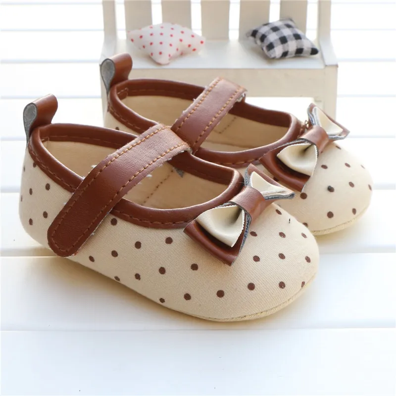 beige baby girl soft sole shoes