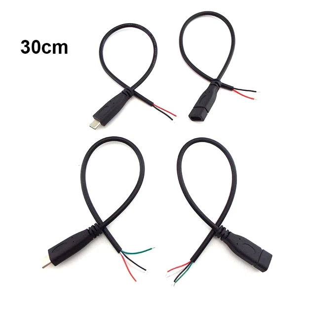 30CM 1pcs/5pcs Micro USB 2.0 A Female Jack Android Interface 4 Pin 2 Pin Male Female Power Data Charge Cable Cord Connector All Cables Types Connectors Electronics Gadget Music Music & Sound TV Accessories 4a44f1c266aa975b7d5ed1: 1 pcs|5 pcs