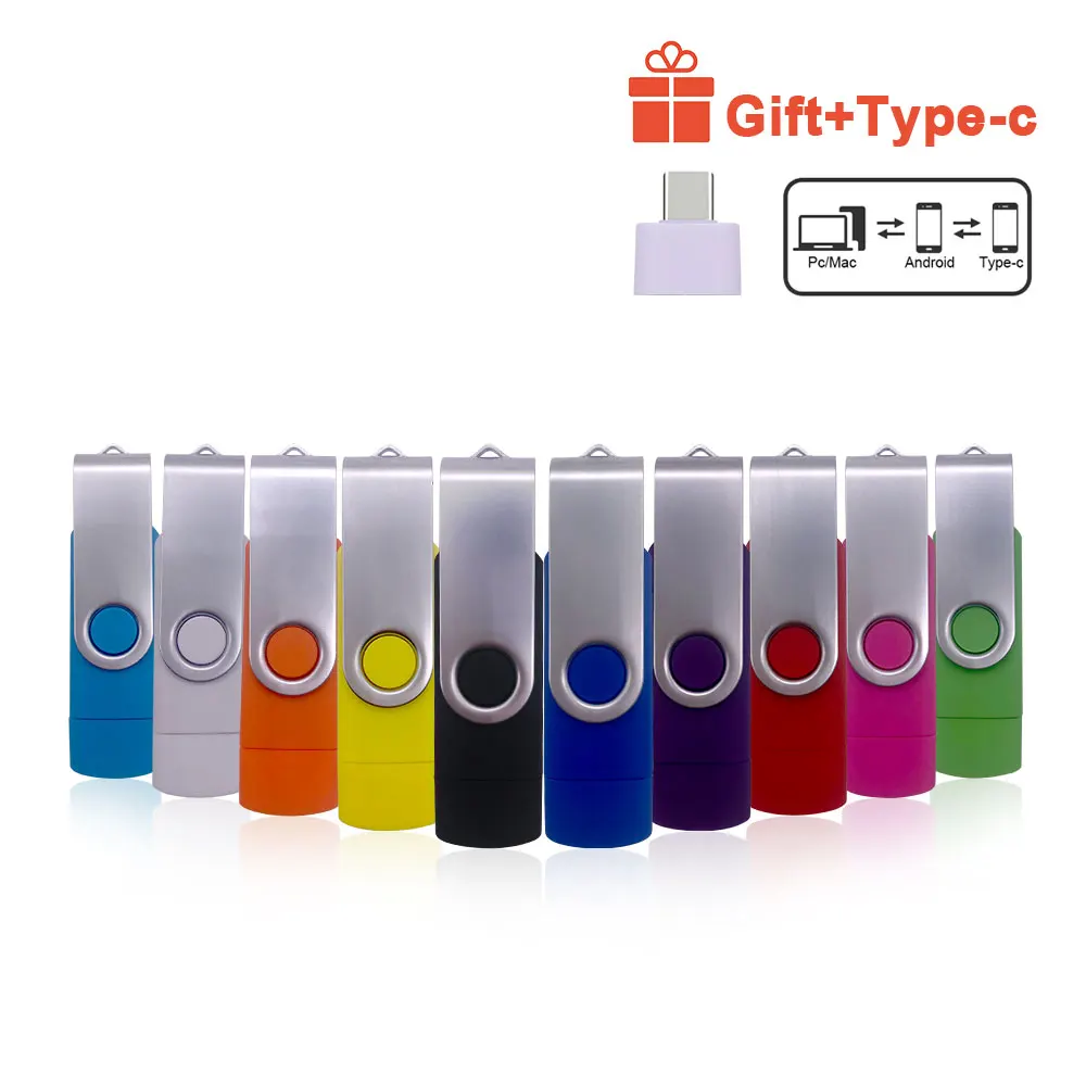 Usb Micro DE pendrive OTG flash drive 8gB 16g 32gb 64gb de memoria stick 4gb unidades Flash USB 2,0 de tipo C adaptador para teléfono Android