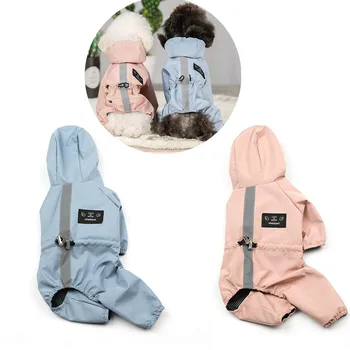 

Four Seasons Reflective Raincoat for Pet Dogs dog raincoat pet clothes waterproof Mesh breathable Sweat-absorbent raincoat